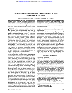 The Heritable Nature of Clonal Characteristics in