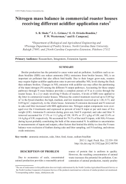 Nitrogen mass balance in commercial roaster houses receiving