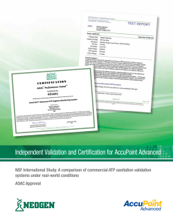 NSF Study Brochure - Neogen Food Safety