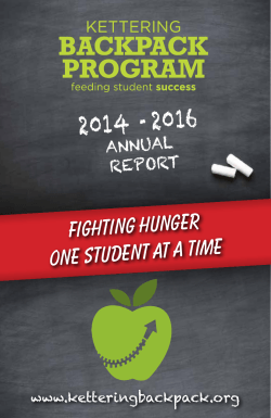 Annual Report - Kettering Backpack Program