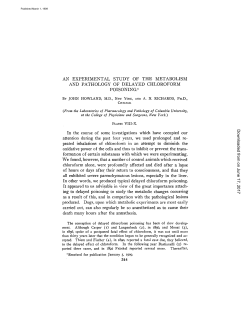 AN EXPERIMENTAL STUDY OF THE METABOLISM AND