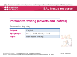 Persuasion key ring PDF - EAL Nexus