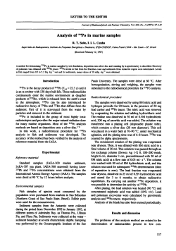 Analysis of Superscript>210 Superscript>Po in marine