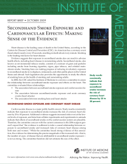 Secondhand Smoke Exposure and Cardiovascular Effects