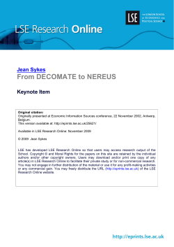 From DECOMATE to NEREUS