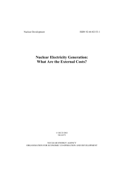Nuclear Electricity Generation: What are the external