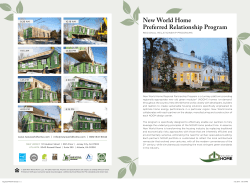 New World Home Preferred Relationship Program