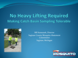 Catch Basin Field Evaluation - No Heavy Lifting Required