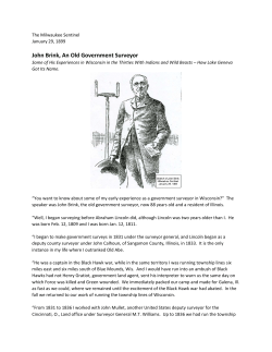 John Brink, An Old Government Surveyor