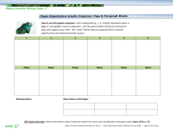 Paper Organization Graphic Organizer