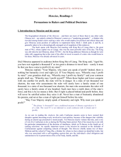 Mencius - Indiana University Bloomington