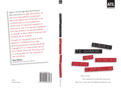 Subject to change: new thinking on the national curriculum