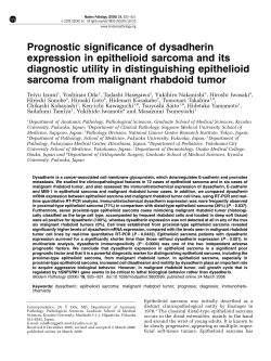 Prognostic significance of dysadherin expression in