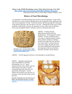 History of Food Microbiology - AMyD