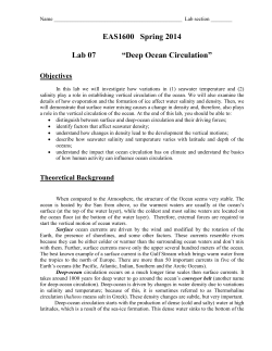 EAS1600 Spring 2014 Lab 07 &ldquo;Deep Ocean Circulation&rdquo;