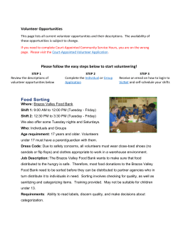 Food Sorting - Brazos Valley Food Bank
