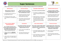 Super Sentences