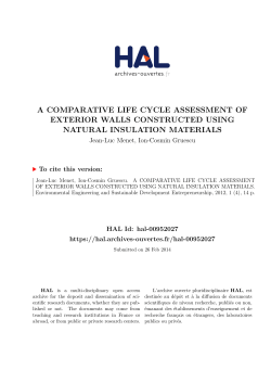 a comparative life cycle assessment of exterior walls