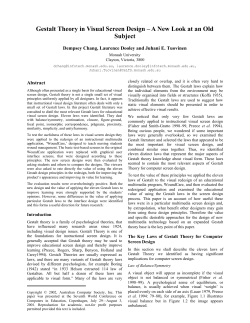 Gestalt Theory in Visual Screen Design