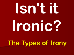 Isn`t it Ironic? - manchestertwp.org