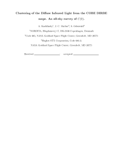 Clustering of the Di use Infrared Light from the COBE DIRBE maps