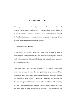 8 II. LITERATURE REVIEW This chapter presents review of previous