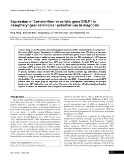 Expression of Epstein–Barr virus lytic gene BRLF1 in