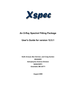 An X-Ray Spectral Fitting Package User`s Guide for version 12.5.1