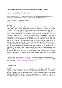 Evidence for higher seismic activity during the night on the Vesuvius