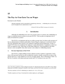 Chapter 15: The Pay-As-You-Earn Tax on Wages
