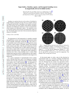 Super-lattice, rhombus, square, and hexagonal standing waves in