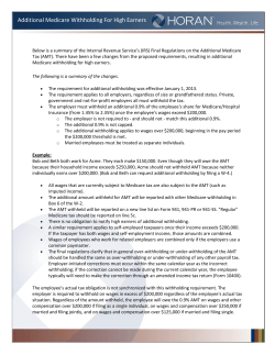 Additional Medicare Withholding For High Earners