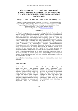 SOIL NUTRIENT CONTENTS AND ENZYMATIC