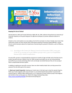 Keeping Flu Out of School - Prevent Childhood Influenza