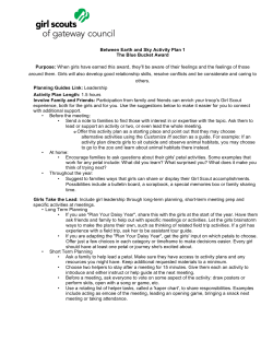 Activity Plan 1 - Girl Scouts of Gateway Council
