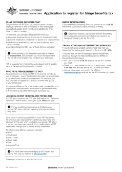Application to register for fringe benefits tax