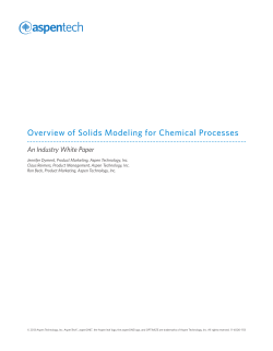 Overview of Solids Modeling for Chemical Processes