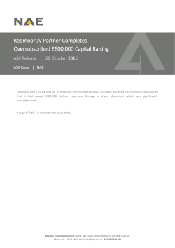 SML Completes &pound;600000 Capital Raising