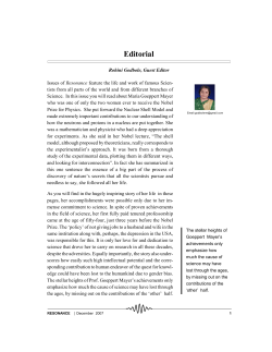 Dr. Maria Goeppert Mayer - Indian Academy of Sciences