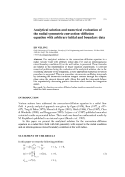 Analytical solution and numerical evaluation of the radial symmetric