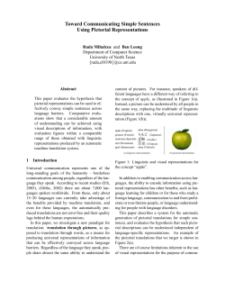 Toward Communicating Simple Sentences Using