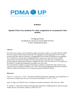 Seminar Spatial Chow-Lin methods for data completion in