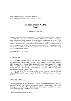 EU countries in NATO. Part I