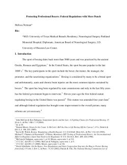 Protecting Professional Boxers