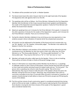 Rules of Parliamentary Debate