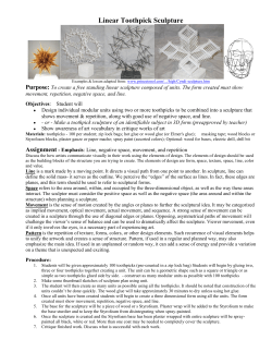 Linear Toothpick Sculpture - MOC-FV