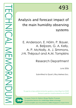 Analysis and forecast impact of the main humidity