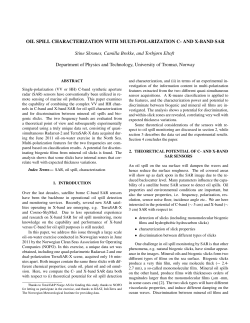 OIL SPILL CHARACTERIZATION WITH MULTI