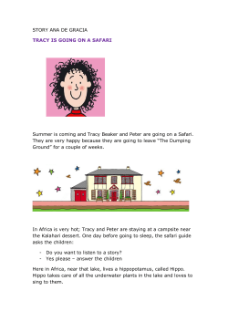 STORY ANA DE GRACIA TRACY IS GOING ON A SAFARI