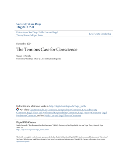 The Tenuous Case for Conscience - Digital USD